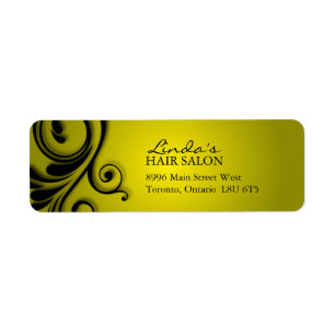 Étiquettes de adresse de salon de coiffure