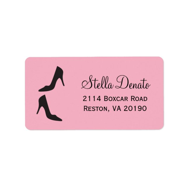 Étiquettes de adresse de Stilettos - Rose (Devant)