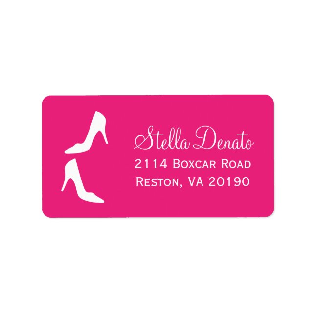 Étiquettes de adresse de Stilettos - Rose Chaud (Devant)