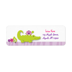 Étiquettes de adresse de tortue d'alligator de