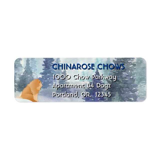 ÉTIQUETTES DE ADRESSE de vacances PEACE Chow (Devant)