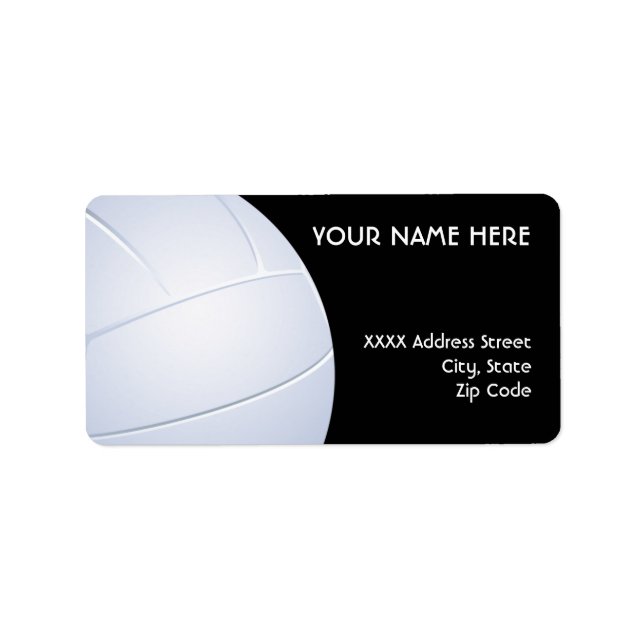 Étiquettes de adresse de volley-ball (Devant)