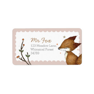 Étiquettes de adresse de Woodland Fox