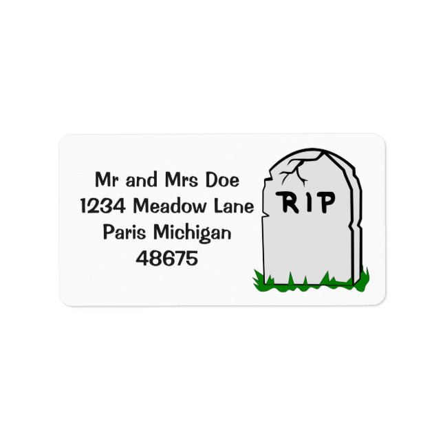 Étiquettes de adresse d'Halloween/Tombstone (Devant)