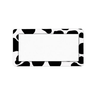 Étiquettes de adresse d'impression de vache