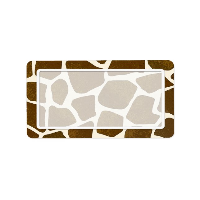 Étiquettes de adresse d'impression Giraffe personn (Devant)