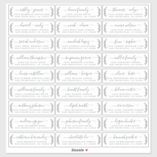 Étiquettes de adresse d'invités Mariages personnal