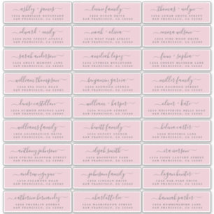 Étiquettes de adresse d'invités Mariages personnal