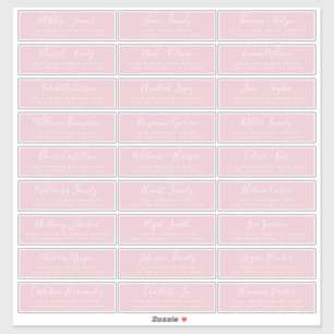 Étiquettes de adresse d'invités Mariages personnal
