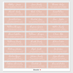 Étiquettes de adresse d'invités Mariages personnal