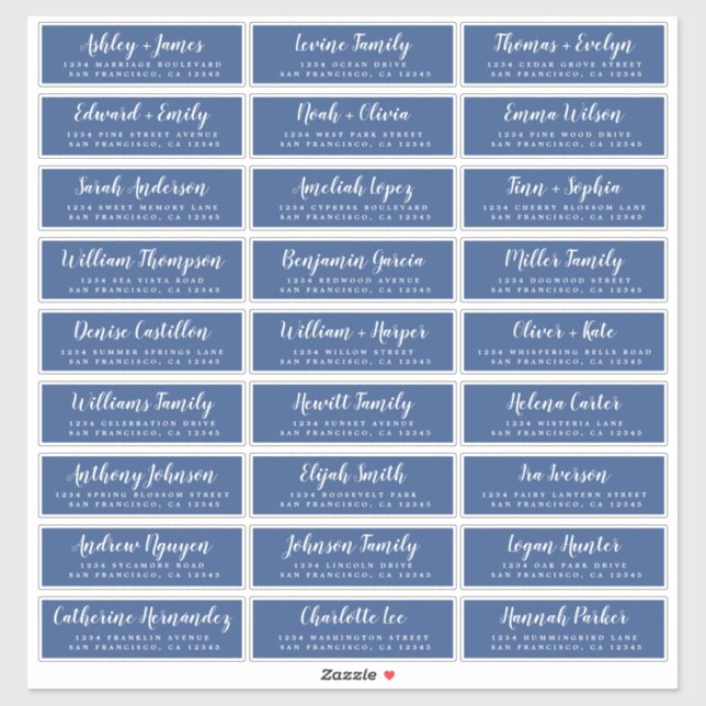 Étiquettes de adresse d'invités Mariages personnal (Feuille)