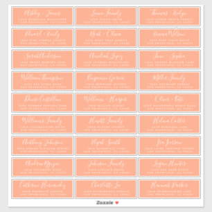 Étiquettes de adresse d'invités Mariages personnal