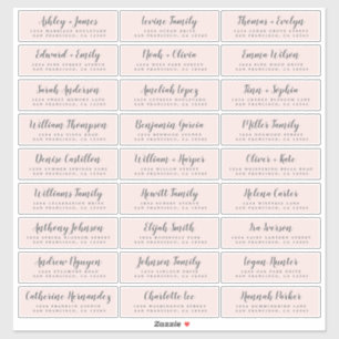 Étiquettes de adresse d'invités Mariages personnal