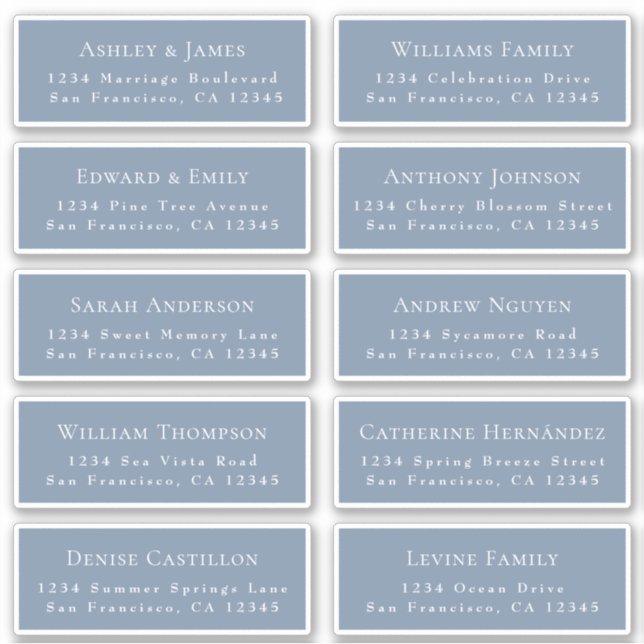 Étiquettes de adresse d'invités Mariages personnal (Devant)