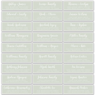 Étiquettes de adresse d'invités Mariages personnal