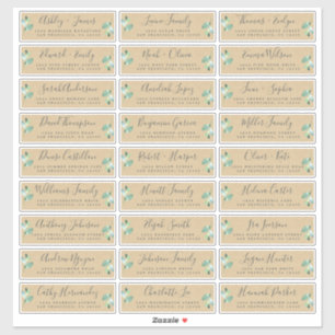 Étiquettes de adresse d'invités Mariages personnal