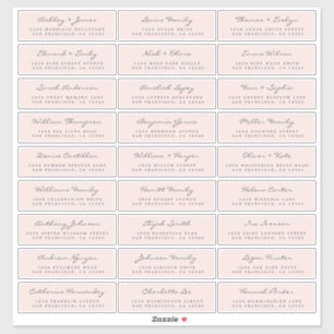 Étiquettes de adresse d'invités Mariages personnal