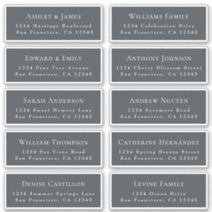 Étiquettes de adresse d'invités Mariages personnal