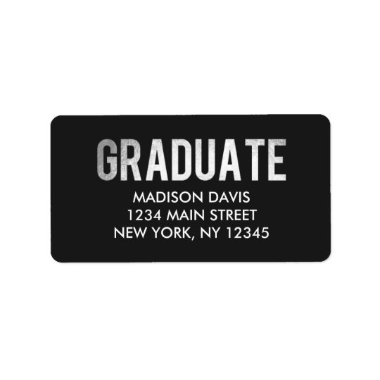 Étiquettes de adresse d'obtention du diplôme