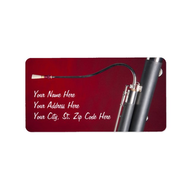 Étiquettes de adresse du Basson (Devant)