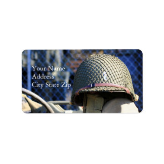 Étiquettes de adresse du casque militaire