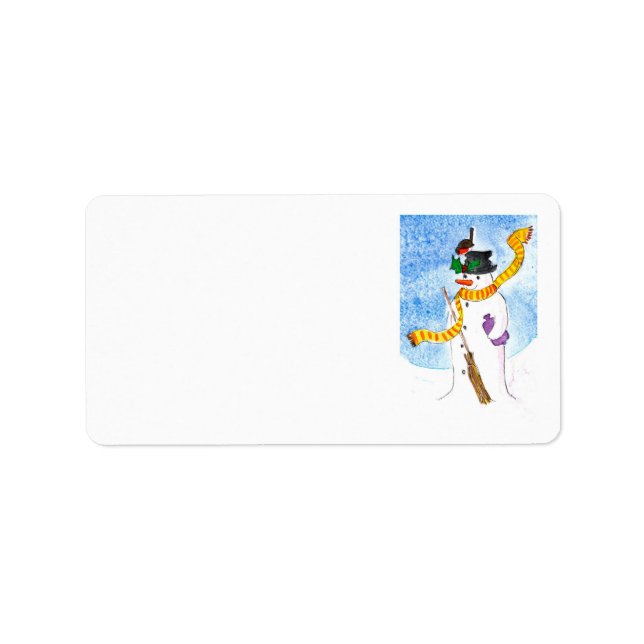Étiquettes de adresse du festival "Snowman" (Devant)