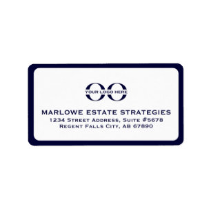 Étiquettes de adresse du logo bleu de la Marine