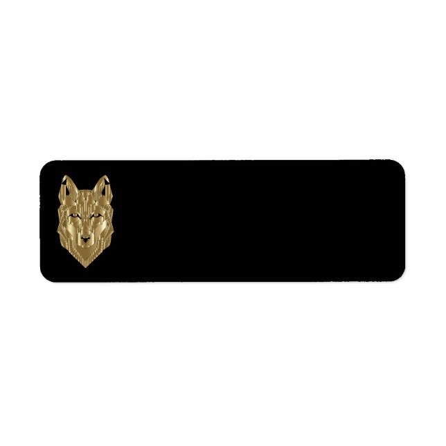 Étiquettes de adresse du loup d'or (Devant)