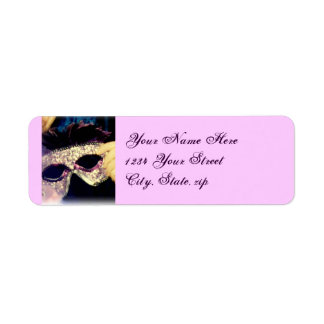 Étiquettes de adresse du Masque Mardi Gras