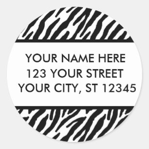 Étiquettes de adresse du modèle Zebra