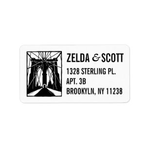 Étiquettes de adresse du pont de Brooklyn NY