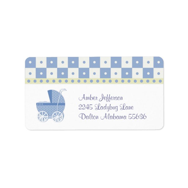 Étiquettes de adresse du transport de bébés (Devant)