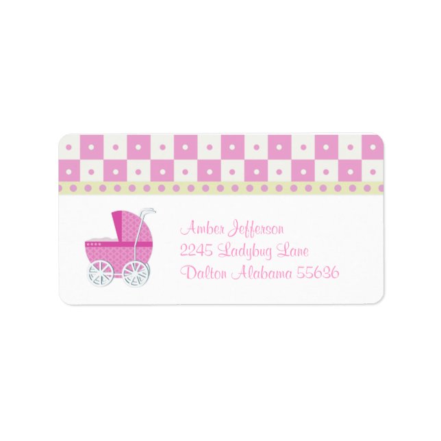 Étiquettes de adresse du transport de bébés (Devant)