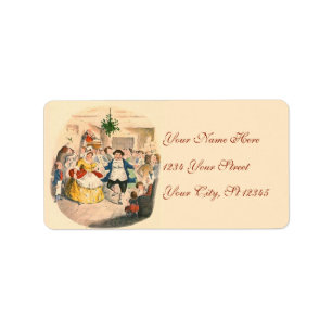 Étiquettes de adresse d'un chant de Noël