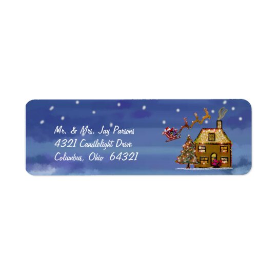 Étiquettes de adresse d'une nuit de Noël