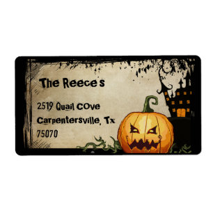 Étiquettes de adresse éffrayants de Halloween de