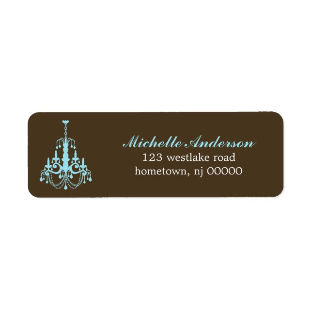 Étiquettes de adresse élégants de lustre (Devant)