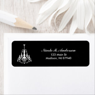 Étiquettes de adresse élégants de lustre Adresse d