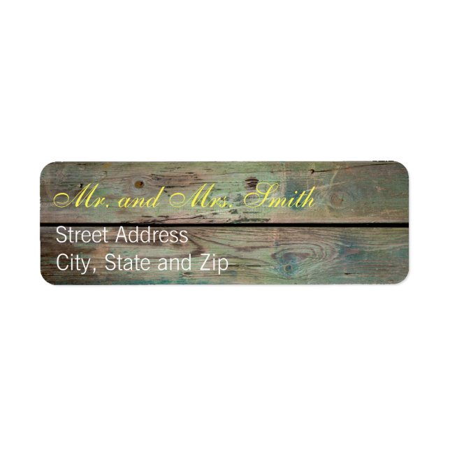 Étiquettes de adresse en bois d'écorce (Devant)