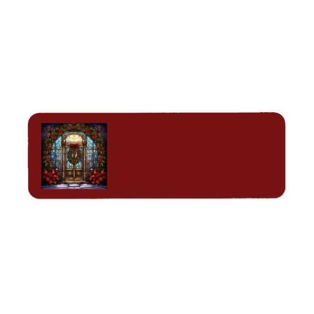 Étiquettes de adresse en verre de Noël (Devant)