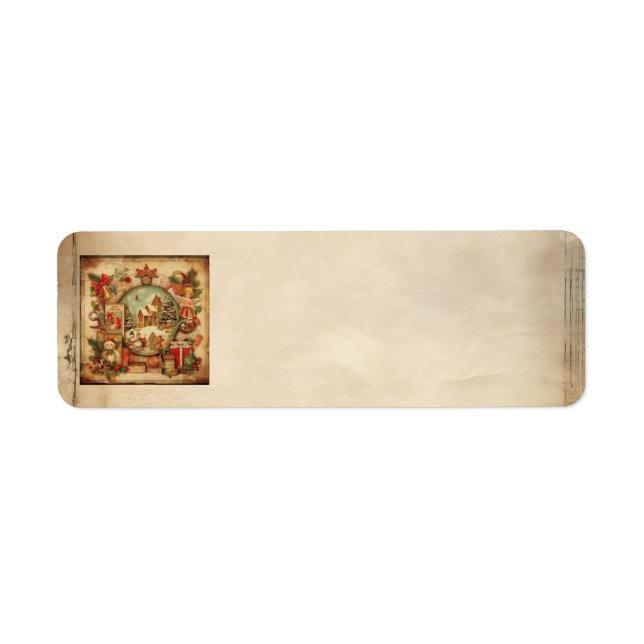 Étiquettes de adresse Ephemera vintages (Devant)