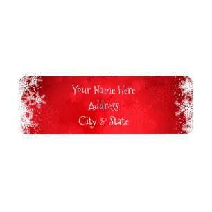 Étiquettes de adresse/flocons de neige de Noël