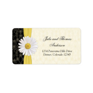 Étiquettes de adresse floraux de mariage de