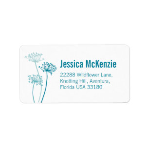Étiquettes de adresse floraux graphiques de