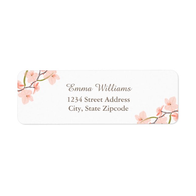 Étiquettes de adresse floraux roses (Devant)
