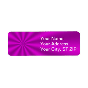 Étiquettes de adresse Fuchsia Starburst