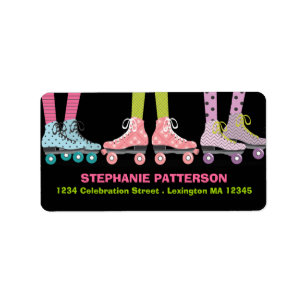 Étiquettes de adresse géniaux de patinage de