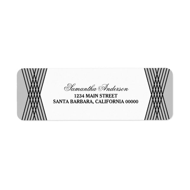 Étiquettes de adresse Gray Elegant Deco (Devant)