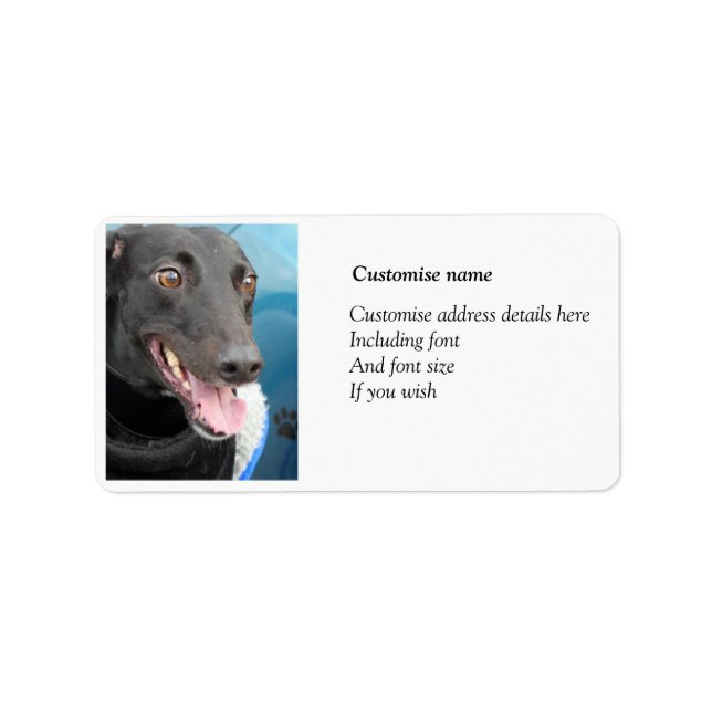 Étiquettes de adresse Greyhound (Devant)