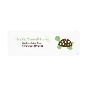 ÉTIQUETTES DE ADRESSE IMPRIMABLES DE TORTUE VERTE